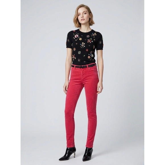 Alice + Olivia Denim - Alice + Olivia Raspberry Pink Corduroy Skinny Jeans Size 4